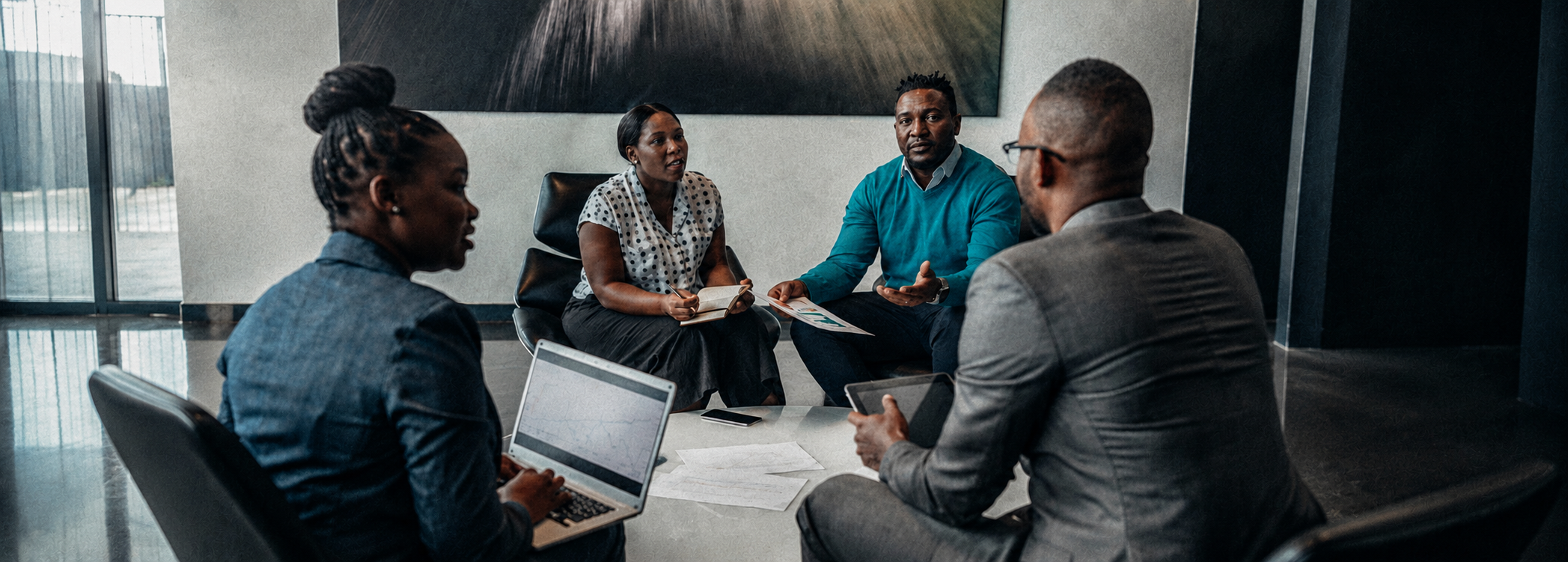 Professionals exploring career opportunities
